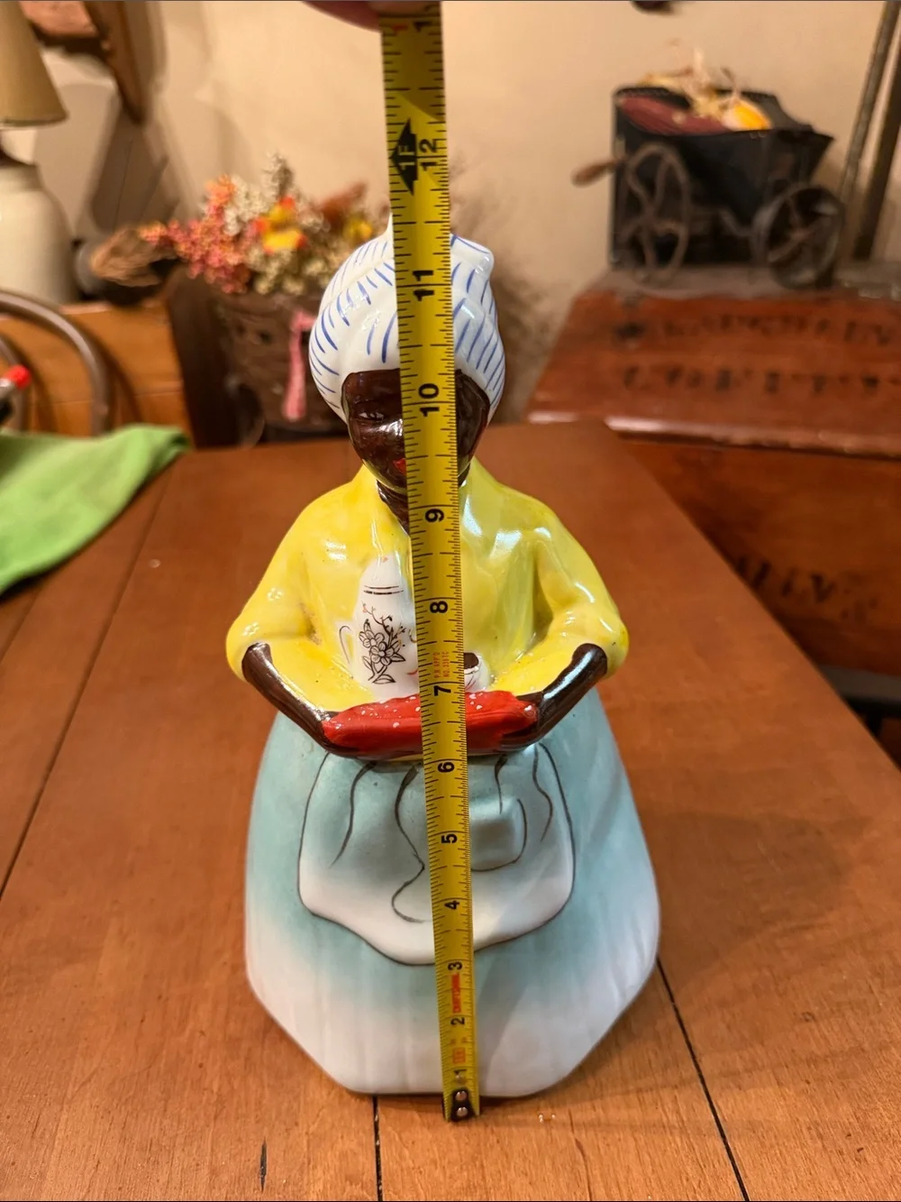 Ceramic Kitchen Accent Figurine - Yellow, Blue, Red